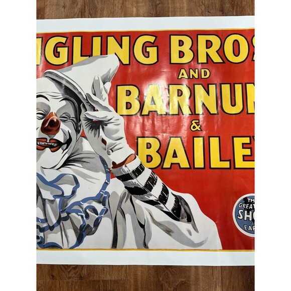 Vintage 90s Ringling Bros. And Barnum & Bailey Circus Advertising Poster 36”x25” - Picture 3 of 9
